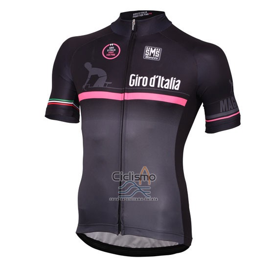 Giro d'Italia Ropa Ciclismo Culotte Corto 2016 Hombre Mangas Cortas Negro y Rojo